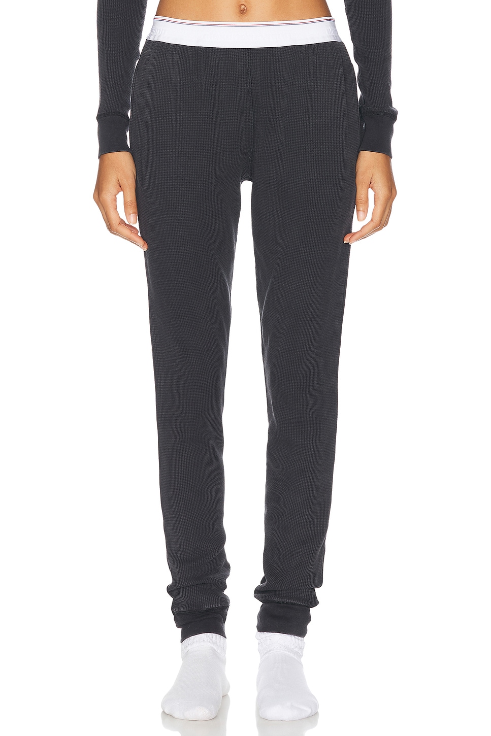 Image 1 of Alexander Wang Waffle Jogger in Washed Black