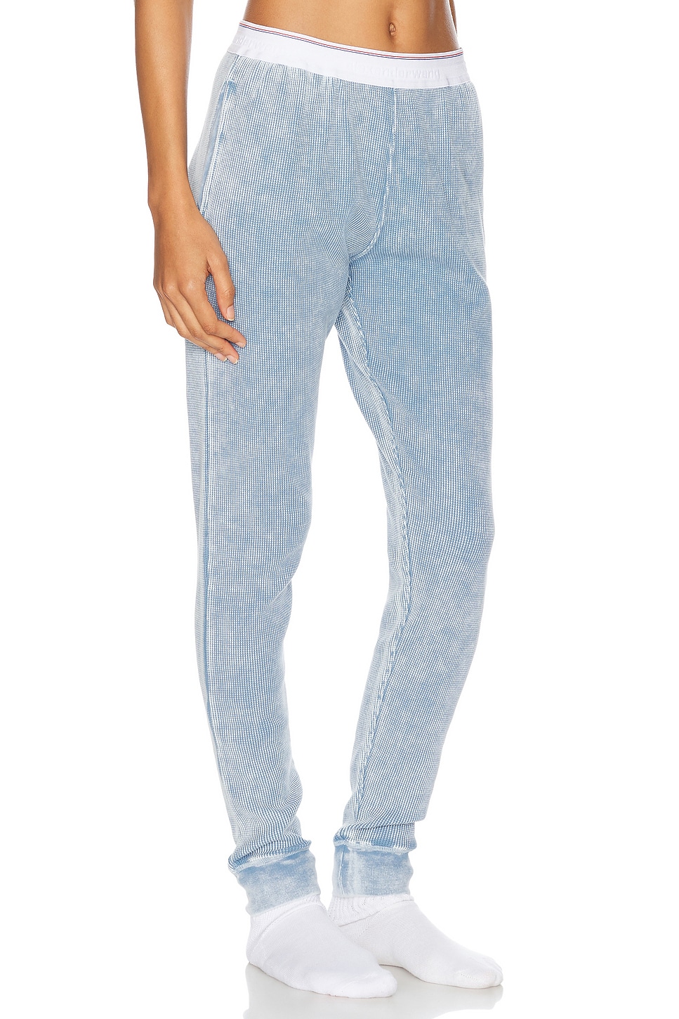 Alexander Wang Waffle Jogger In Washed Blue