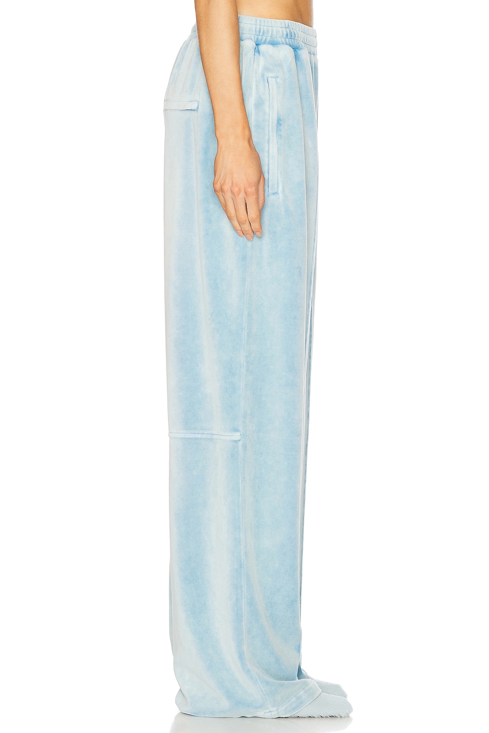 Alexander Wang Track Pant In Washed Light Blue