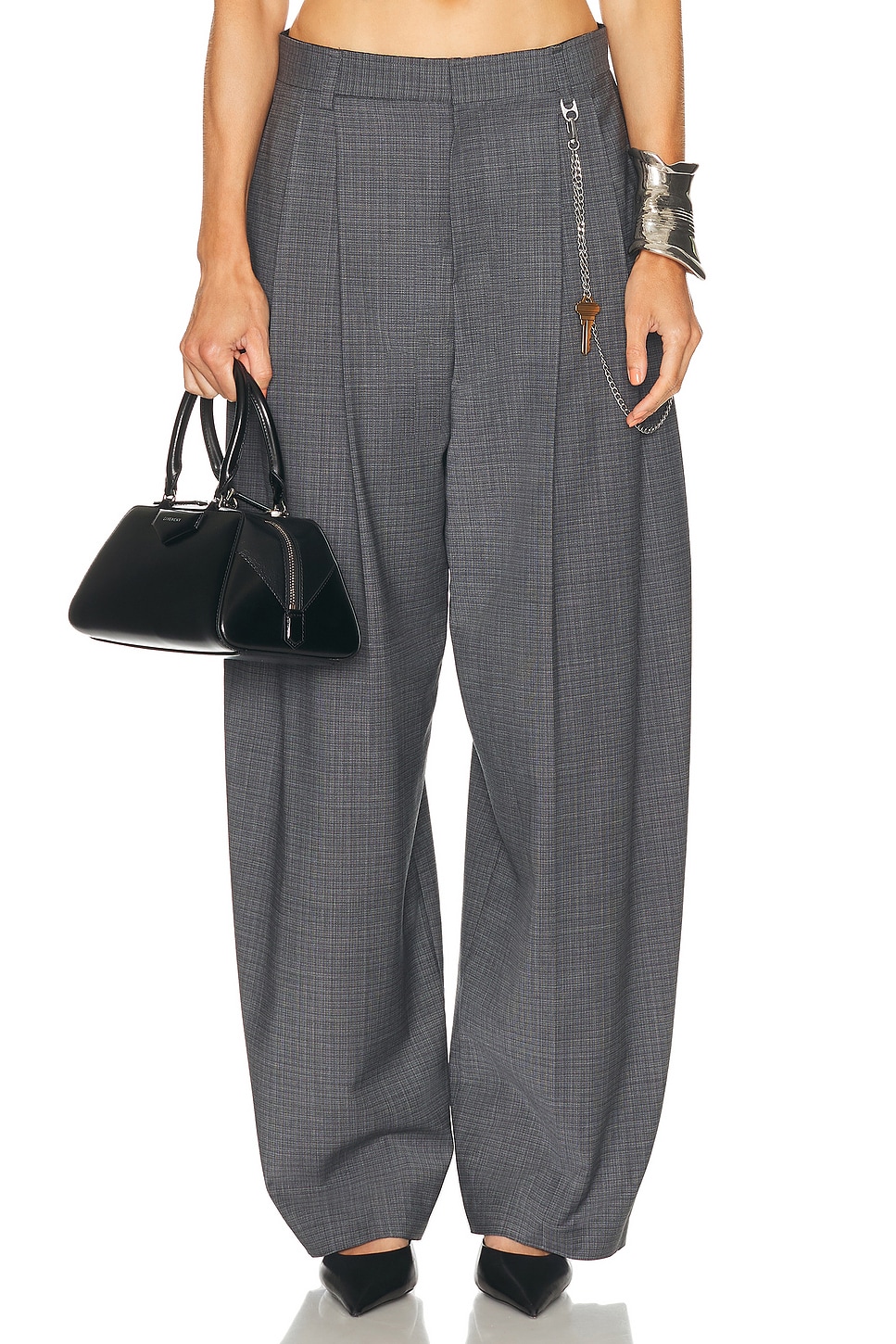 Alexander Wang Mid Rise Trouser In Gray