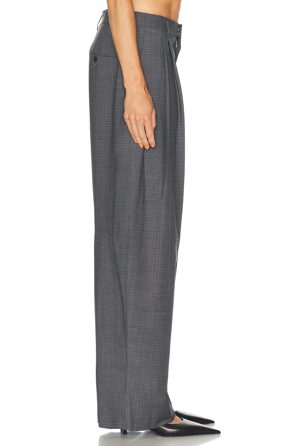 Alexander Wang Mid Rise Trouser In Gray