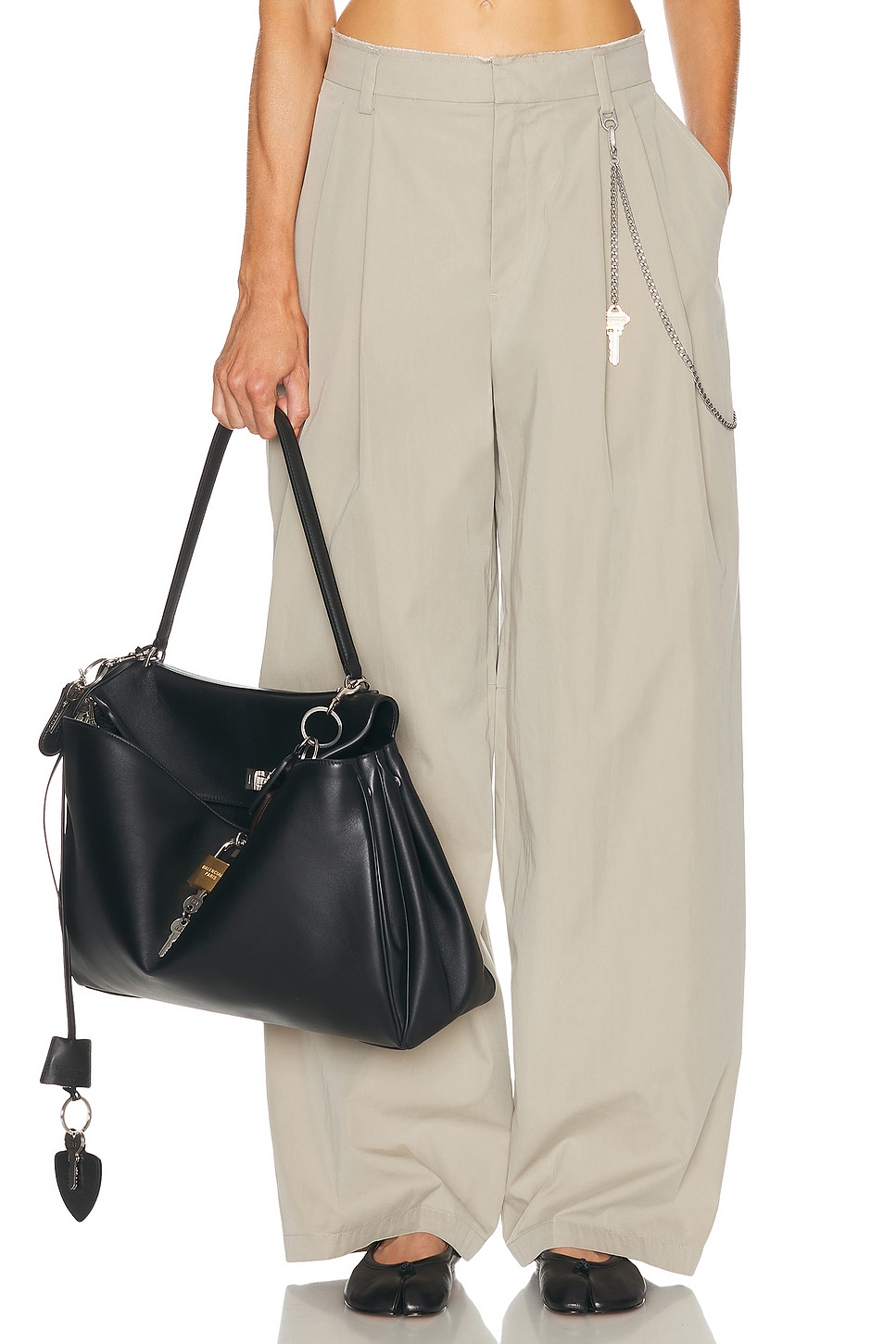 Alexander Wang Mid Rise Trouser In Gray