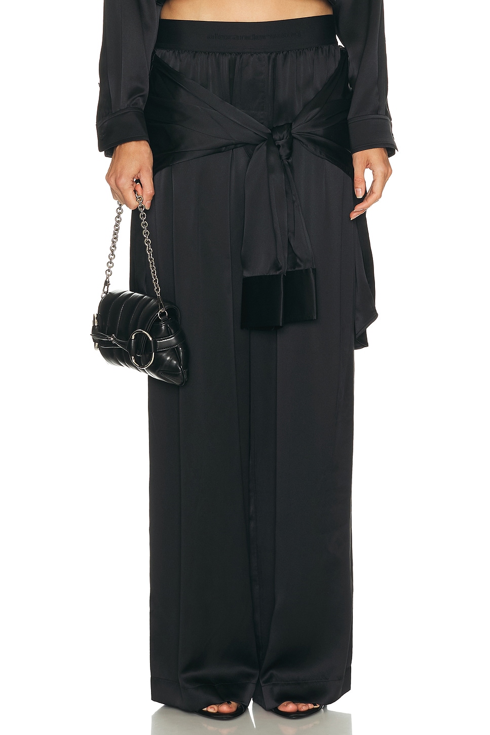 Image 1 of Alexander Wang Prestyled High Rise Boxer Pant in Black