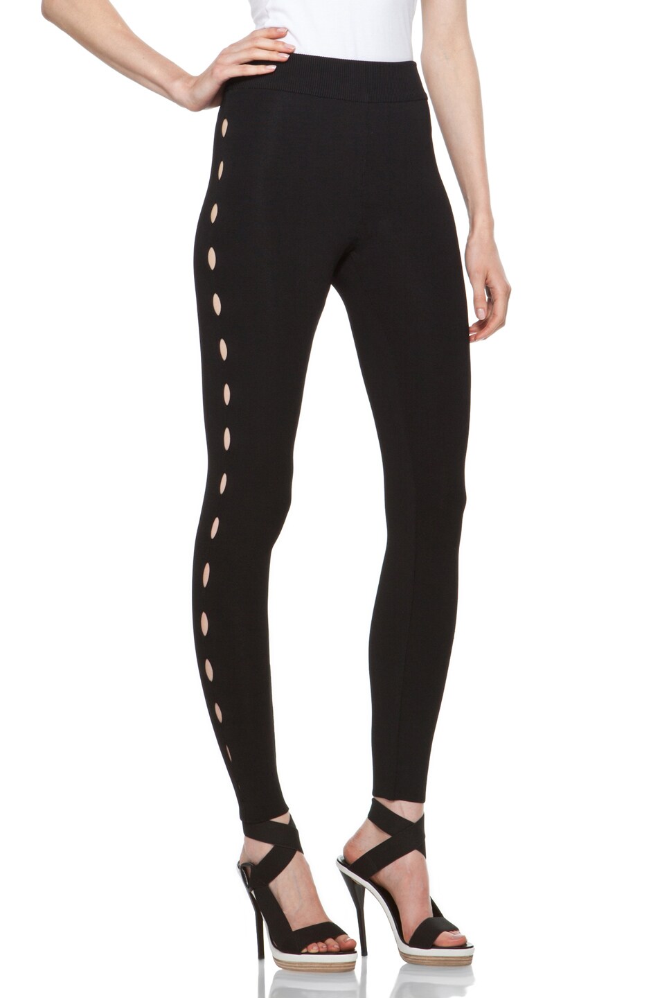 Image 1 of Alexander Wang Legging with Pointelle in Black