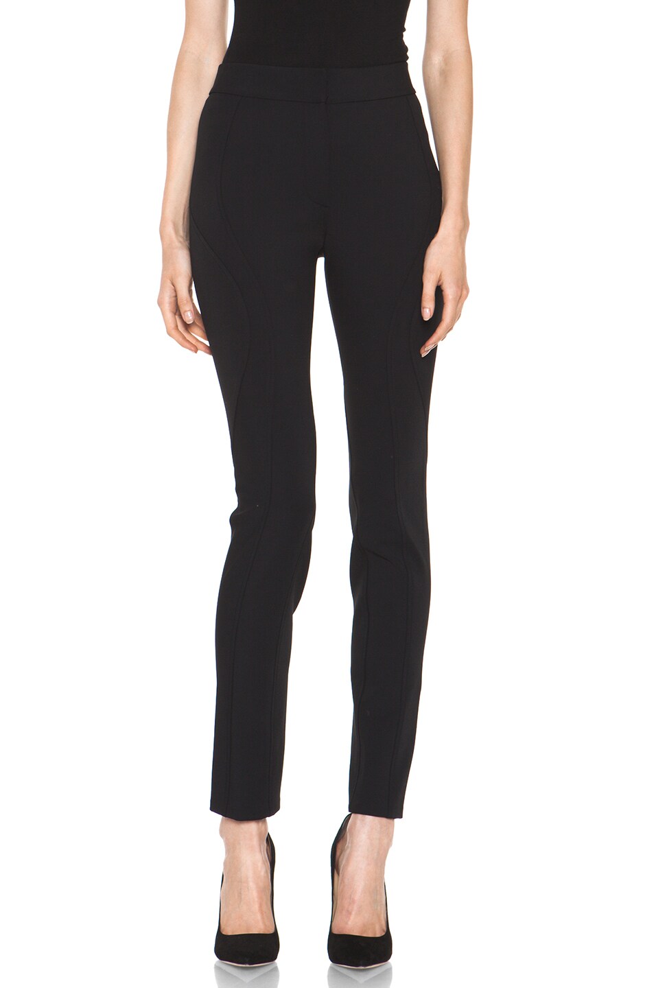 Image 1 of Alexander Wang High Waisted Contouring Seam Pant in Black