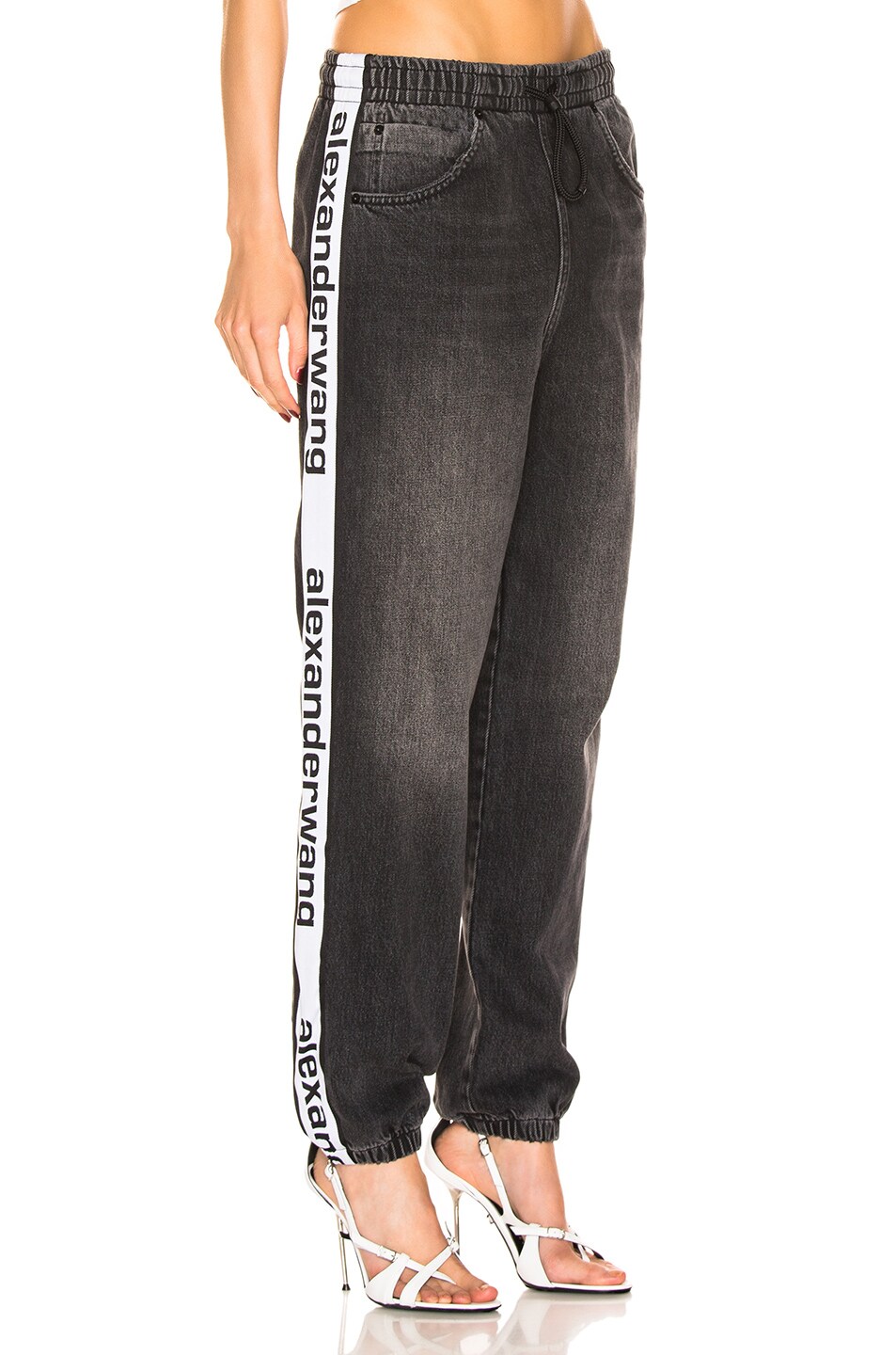 Image 1 of Alexander Wang Track Pant in Grey Aged