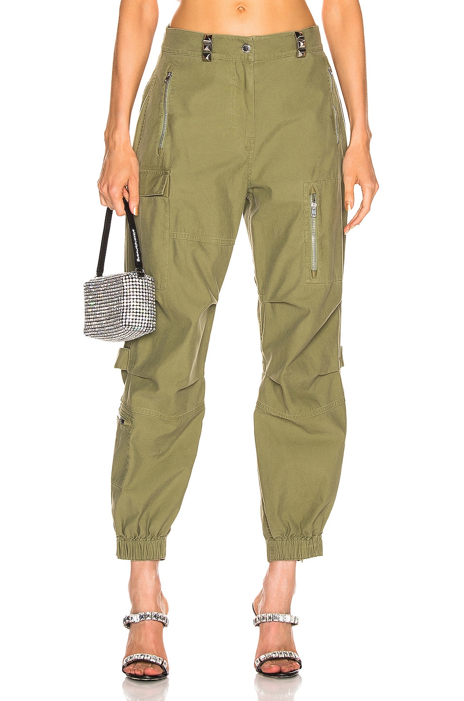 Image 1 of Alexander Wang Workwear Trouser Pant in Army