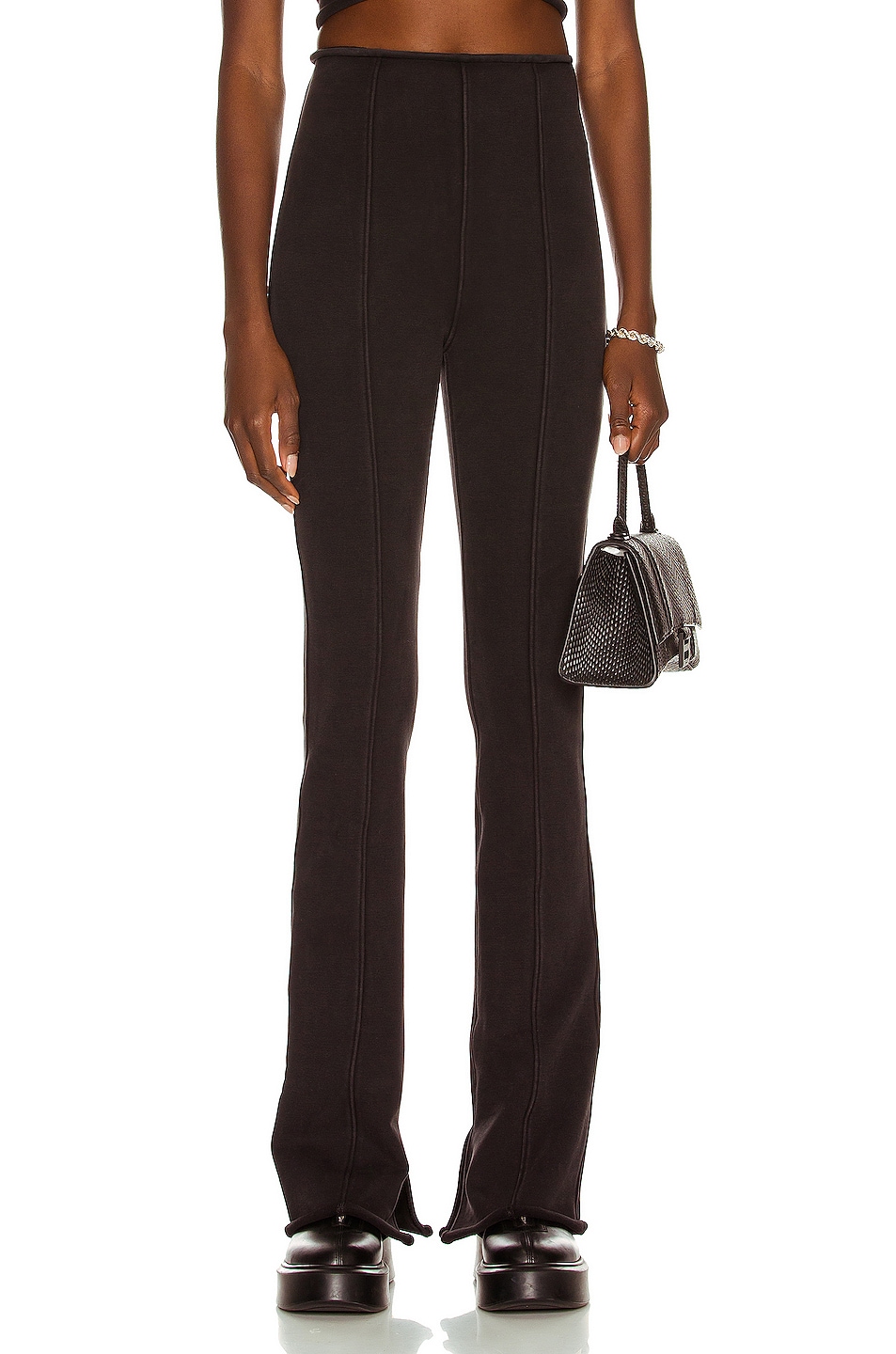 Image 1 of Alexander Wang High Waisted Stacked Legging in Black