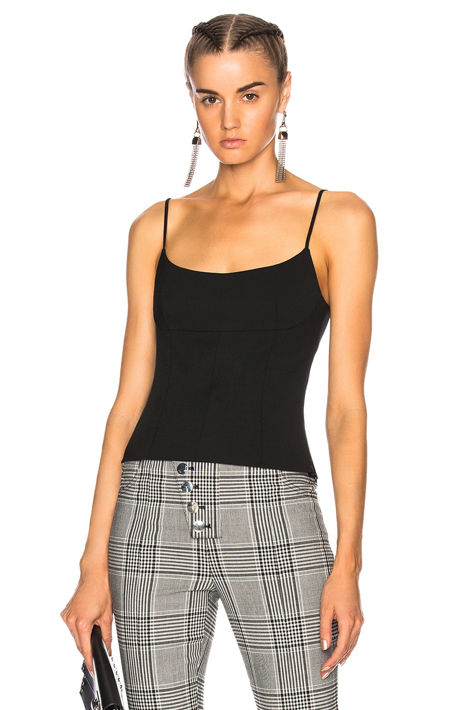 Image 1 of Alexander Wang Constructed Tank Top in Black