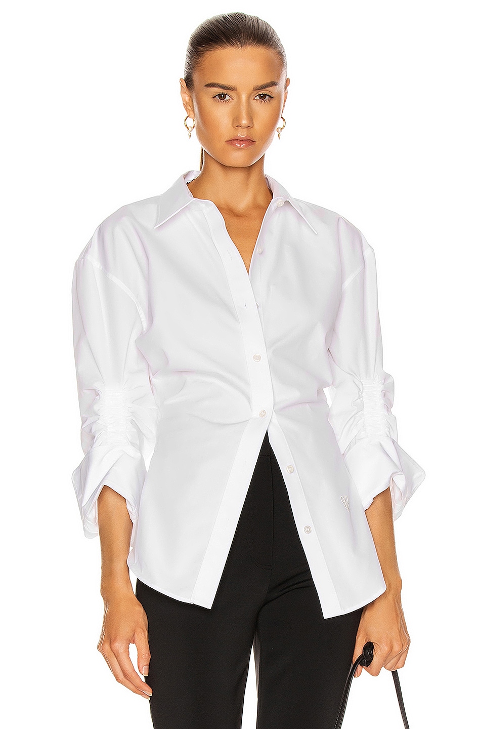 Image 1 of Alexander Wang Oversized Button Down Shirt in White