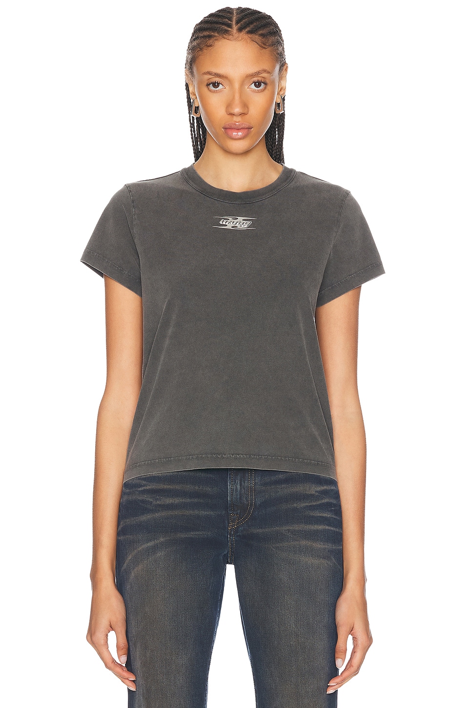 Alexander Wang Shrunken Tee In Washed Cedar