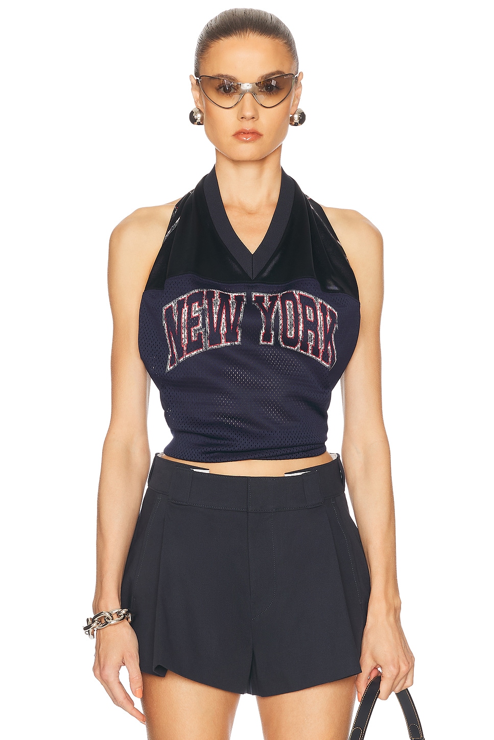 Cowl Sport Jersey Tank in Navy