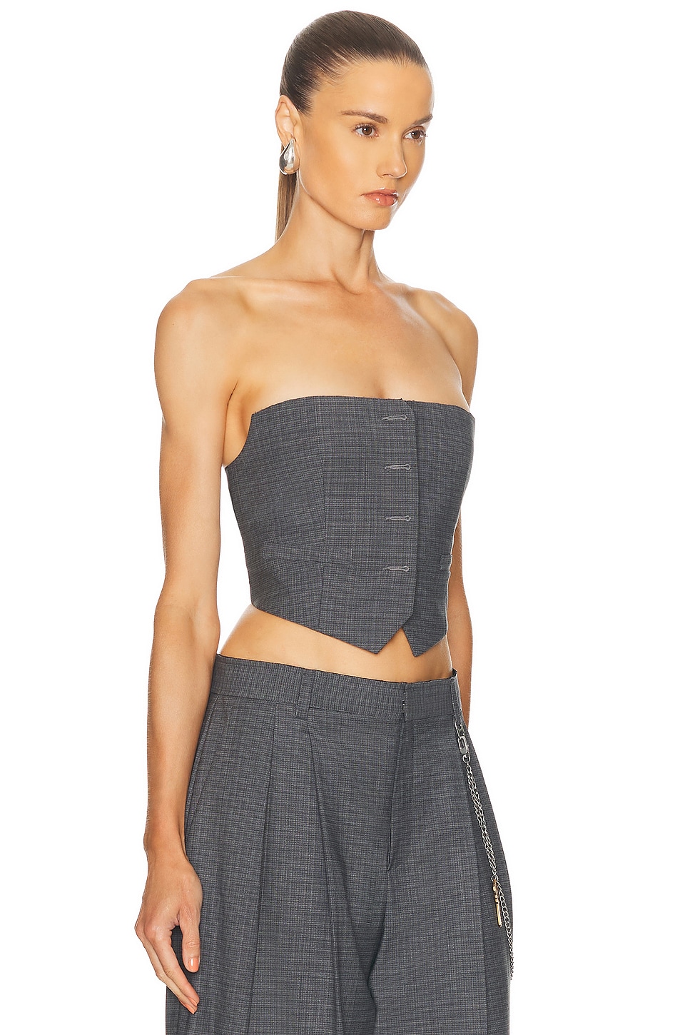Alexander Wang Bustier Vest In Gray