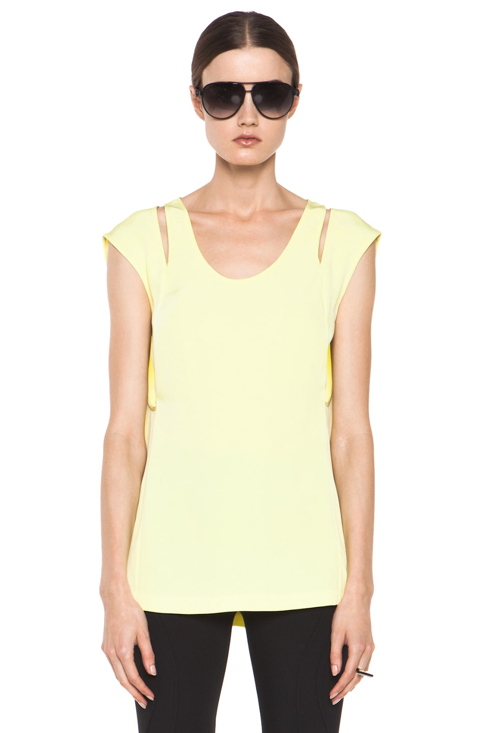 Image 1 of Alexander Wang Double Back Tank in Citrine