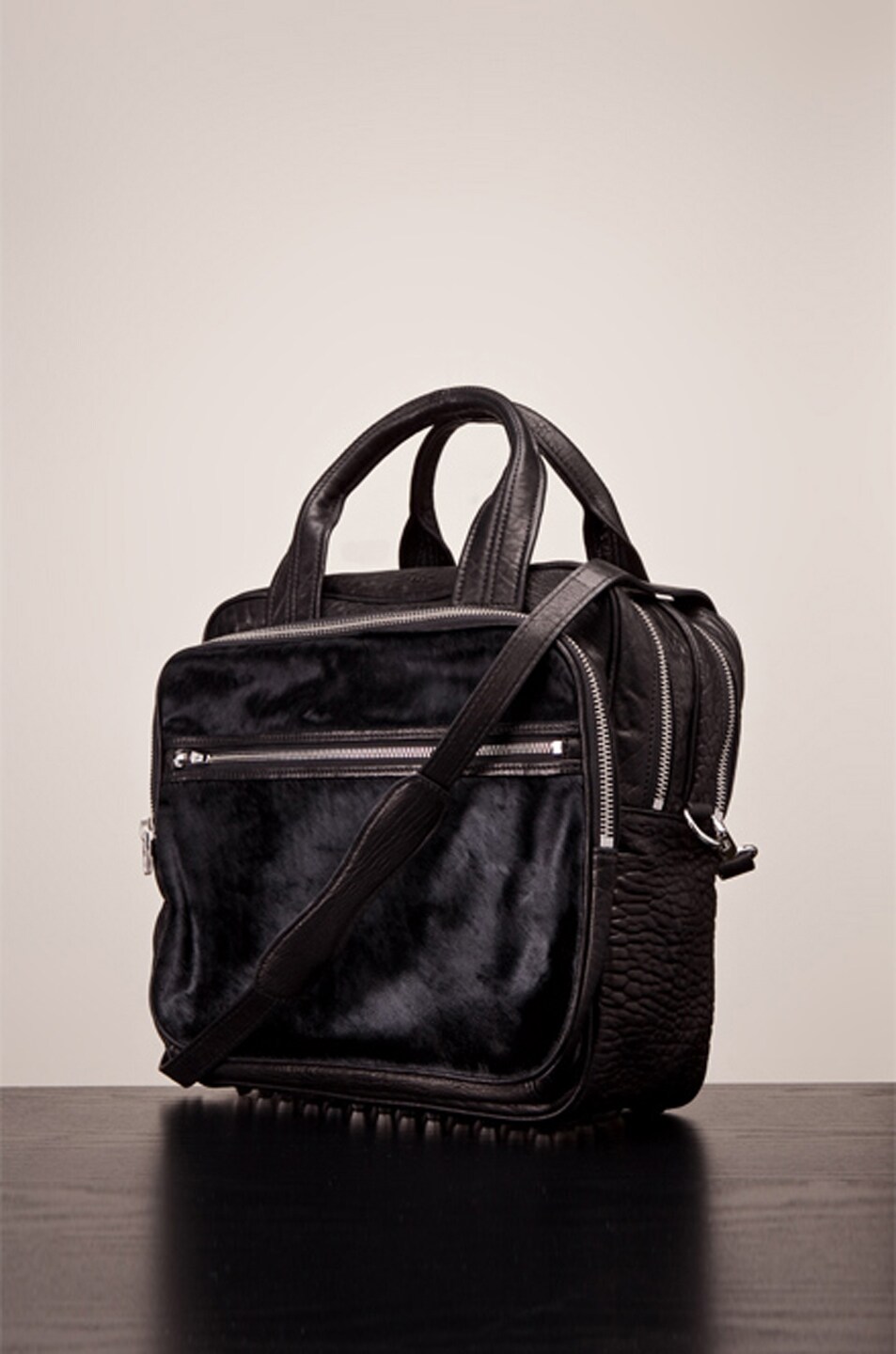 Image 1 of Alexander Wang Millie Satchel in Black Pony