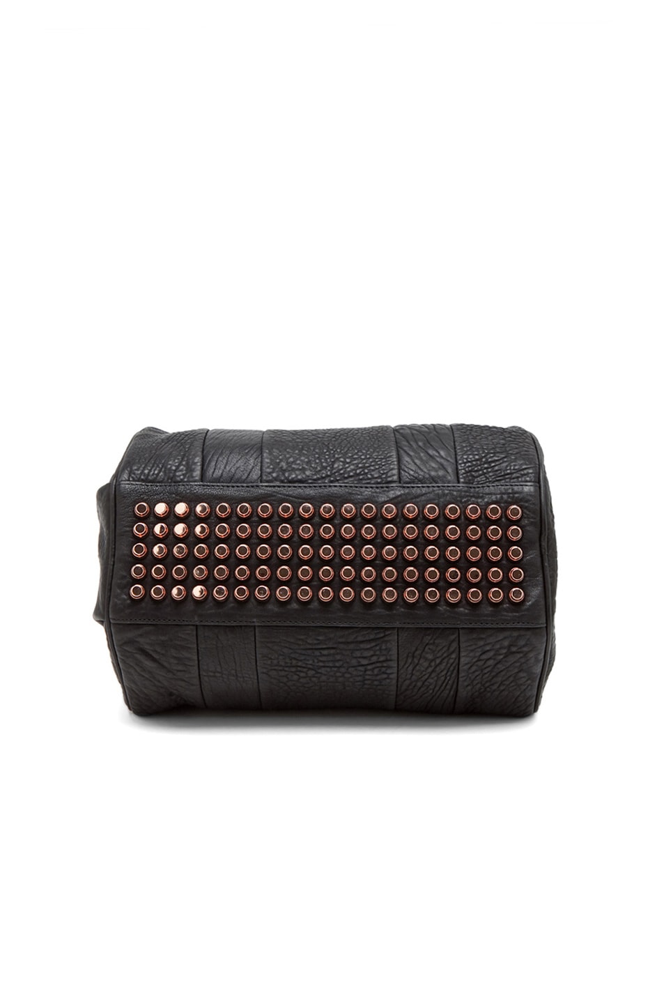 Alexander Wang Rocco Satchel with Rose Gold Hardware in Black | FWRD