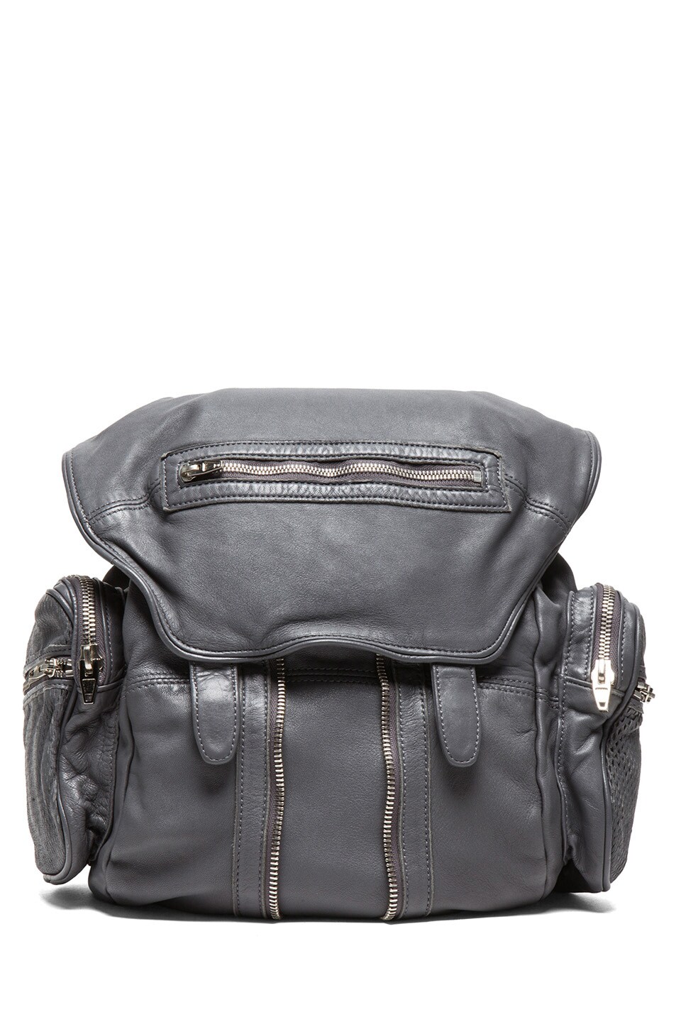 Image 1 of Alexander Wang Marti Leather & Mesh Backpack in Exhaust