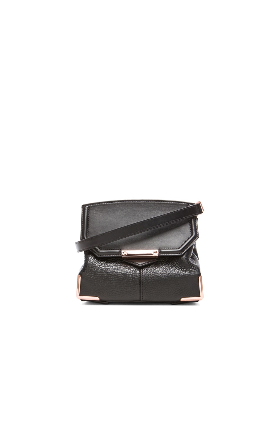 Image 1 of Alexander Wang Marion Soft Pebble Leather with Rose Gold Hardware in Black