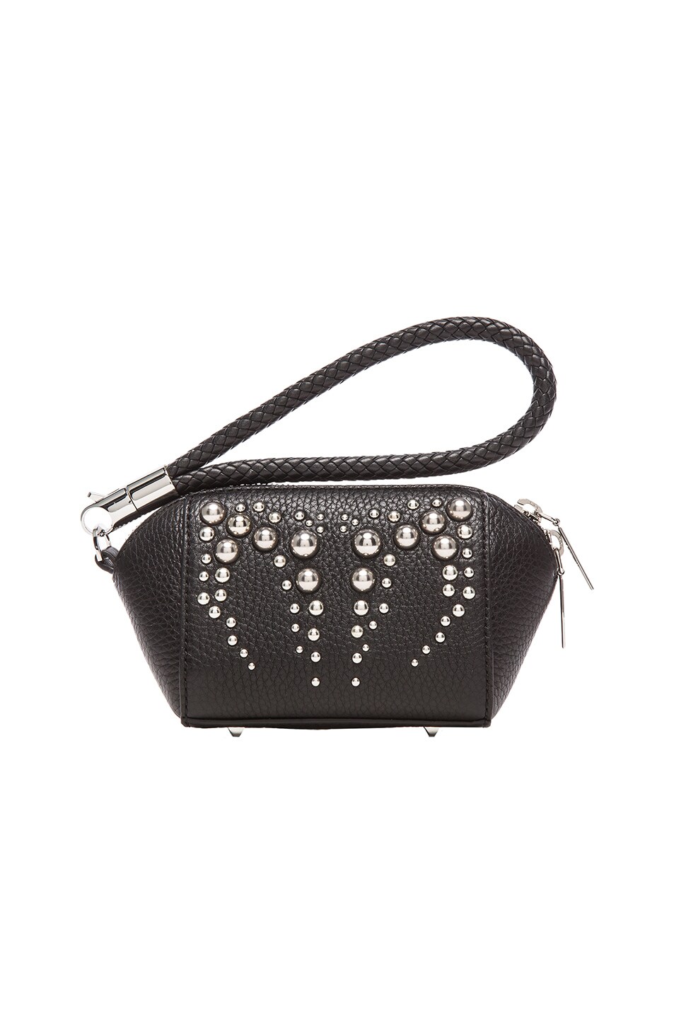 Image 1 of Alexander Wang Studded Leather Make Up Pouch in Black