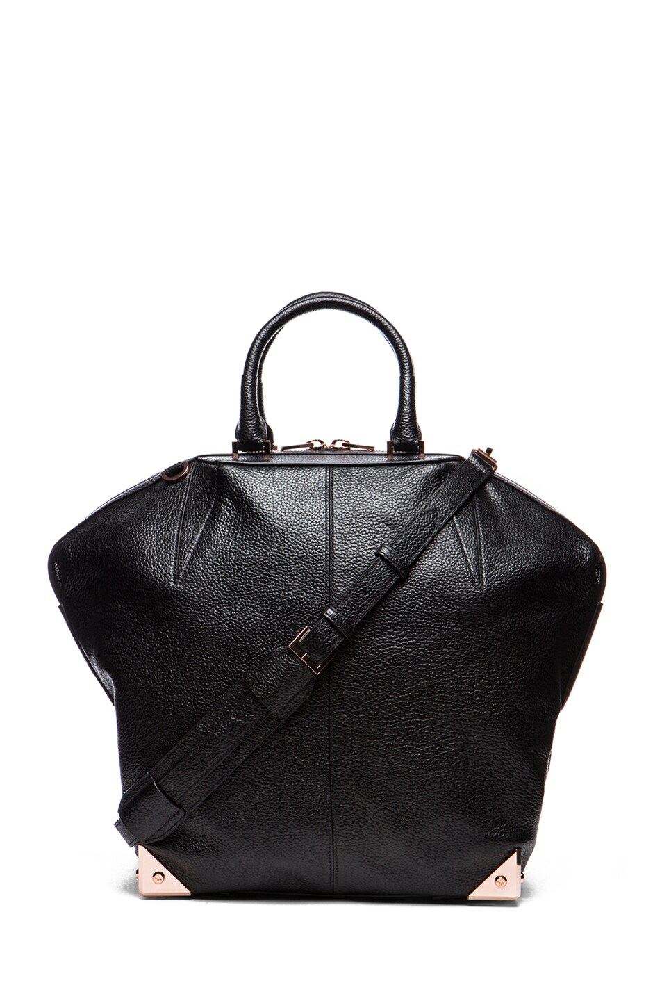 Image 1 of Alexander Wang Emile Large Tote with Rose Gold in Black