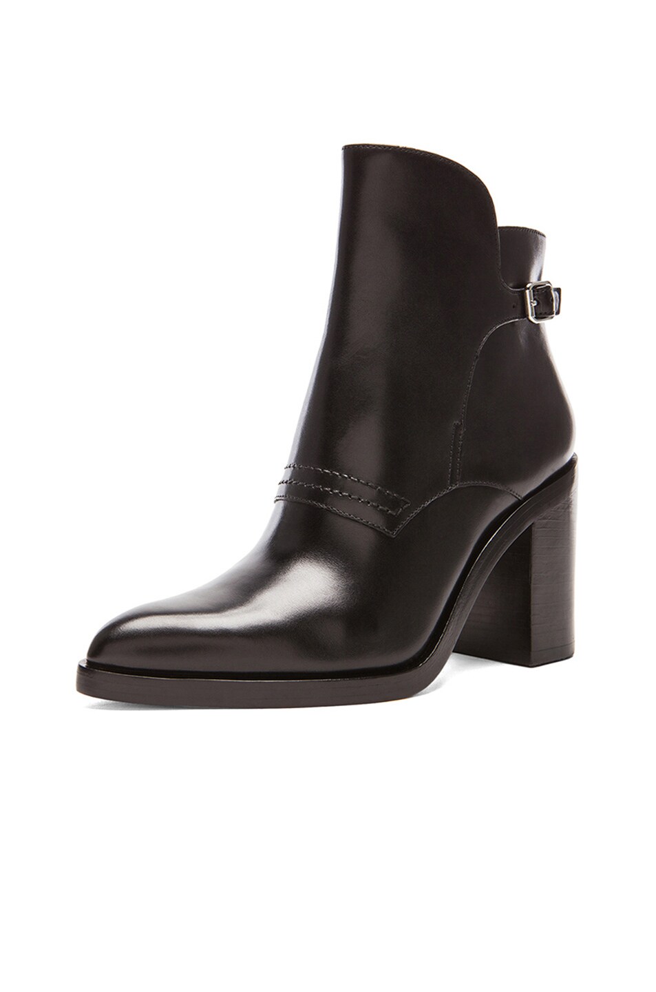 Alexander Wang Clarice Leather Ankle Booties in Black | FWRD