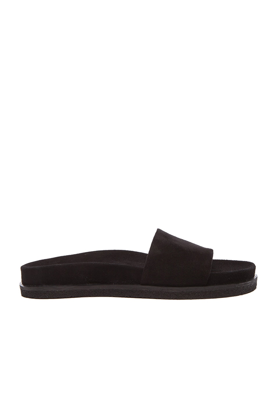 Image 1 of Alexander Wang Jac Flat Suede Sandals in Black