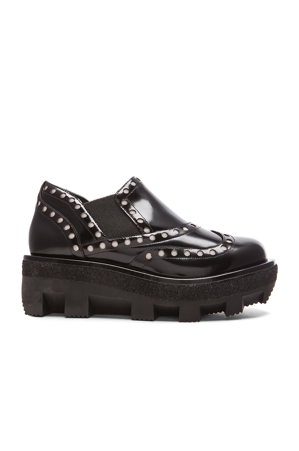 Image 1 of Alexander Wang Steph Spazzolato Low Leather Oxfords in Black
