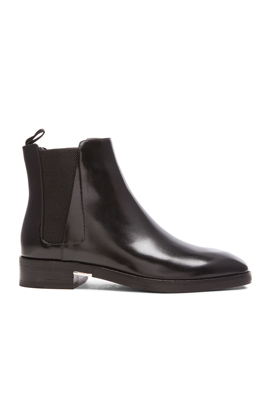 Image 1 of Alexander Wang Fia Burnished Calf Chelsea Leather Boots in Black