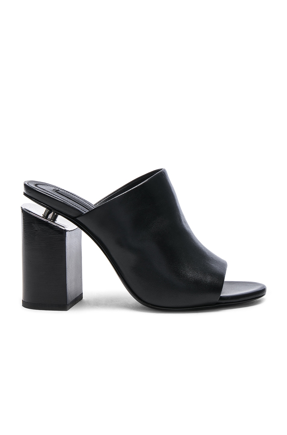 Image 1 of Alexander Wang Avery Leather Mules in Black
