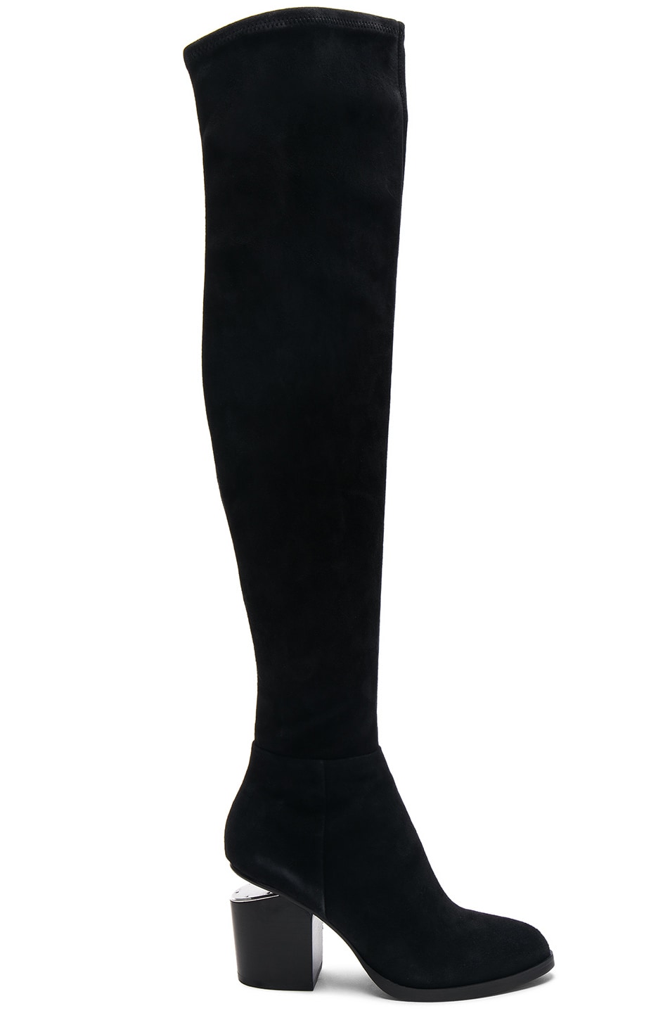 Image 1 of Alexander Wang Suede Gabi Thigh High Boots in Black