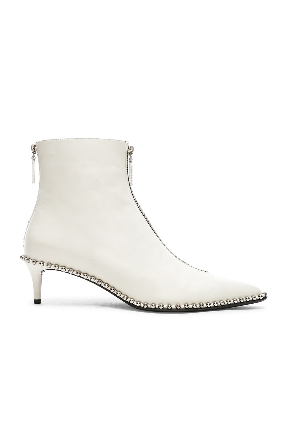 Image 1 of Alexander Wang Leather Eri Low Boots in White