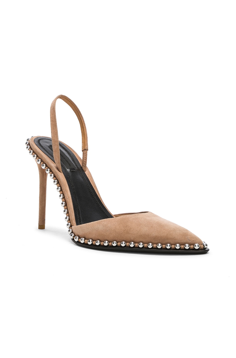 Alexander Wang Suede Rina Heels in Clay | FWRD