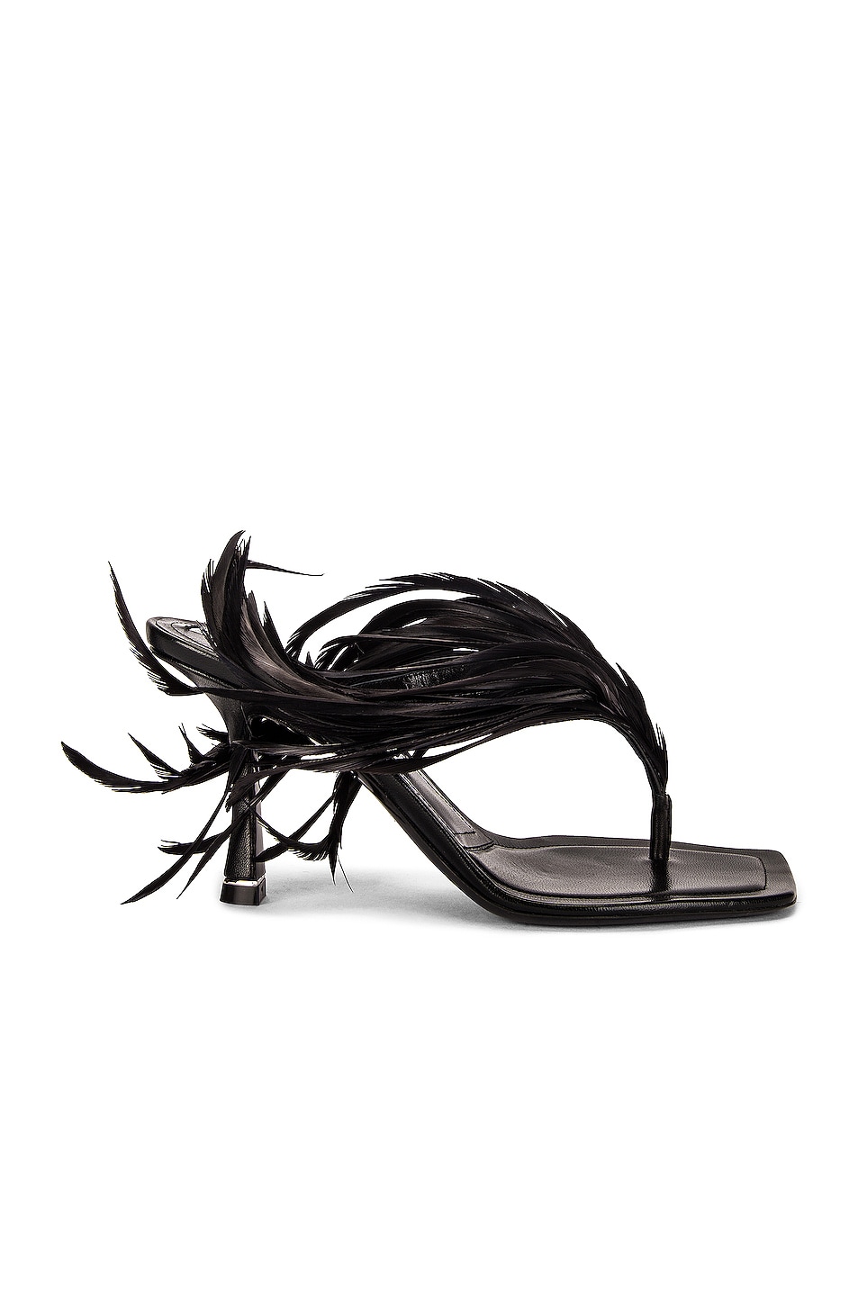Image 1 of Alexander Wang Ivy 85 Feather Sandal in Black