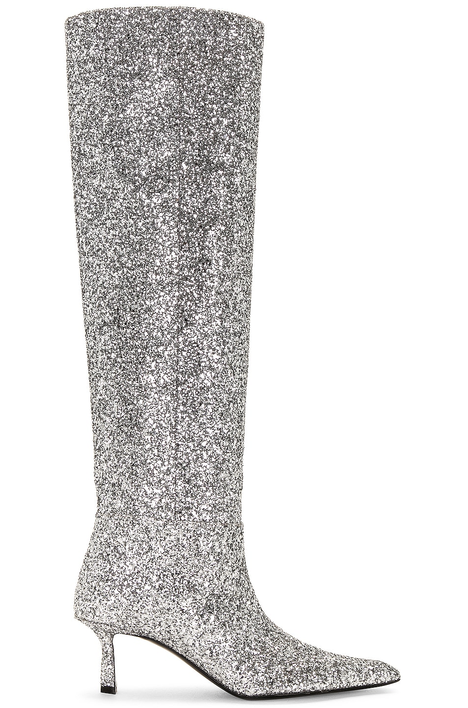 Image 1 of Alexander Wang Viola 65 Slouch Boot in Silver