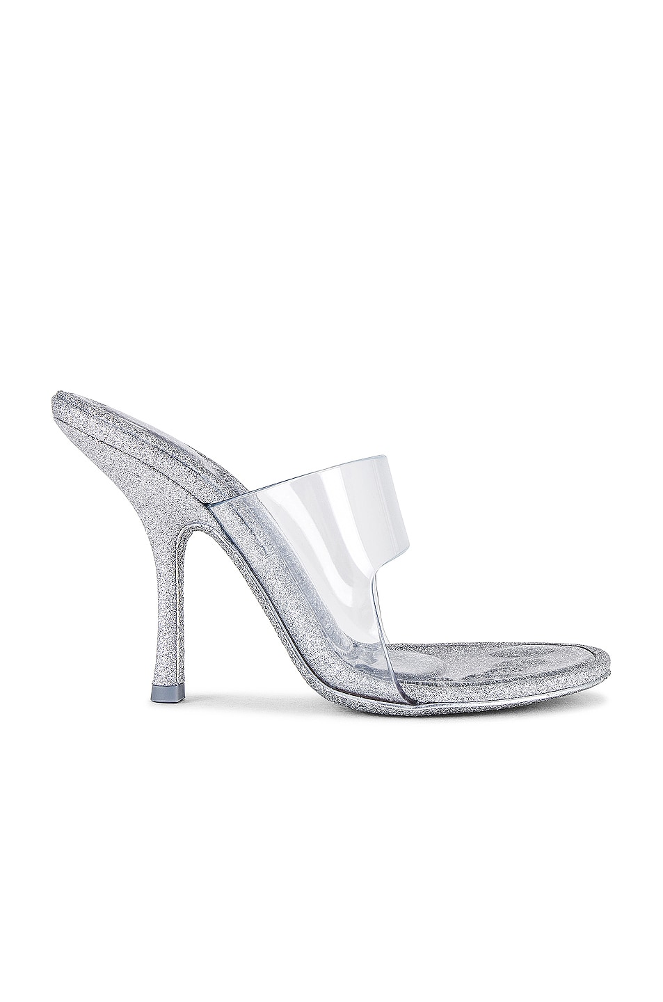 Image 1 of Alexander Wang Nudie Glitter Sandal in Silver