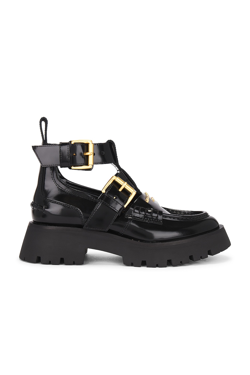 Image 1 of Alexander Wang Carter Lug Ankle Strap Boot in Black