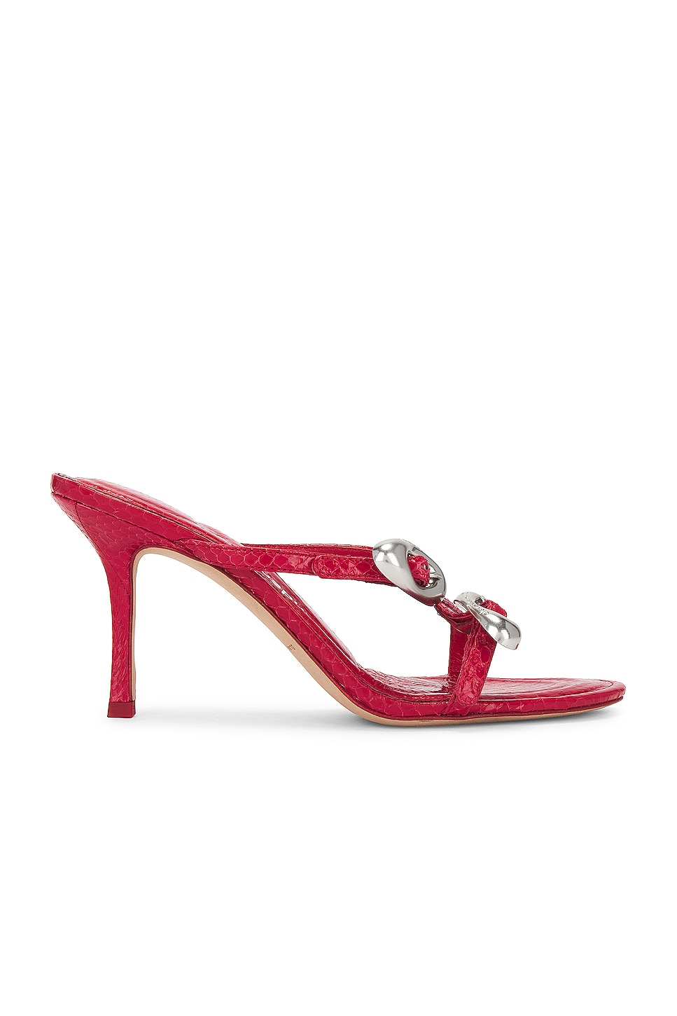 Image 1 of Alexander Wang Dome Strappy Slide Sandal in Bright Red