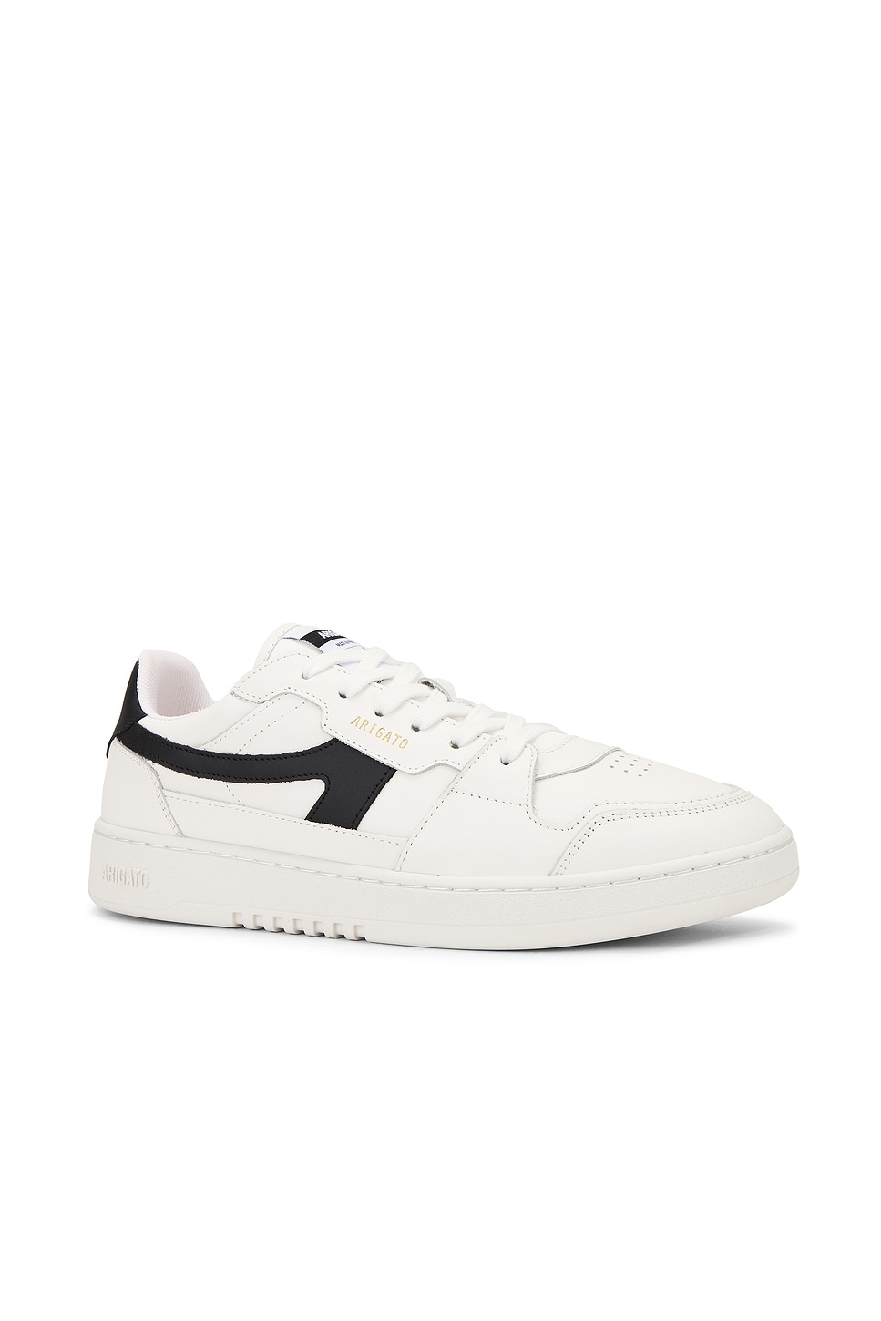 Axel Arigato 'dice-a' White Low Top Sneakers With Laminated Logo In White & Black