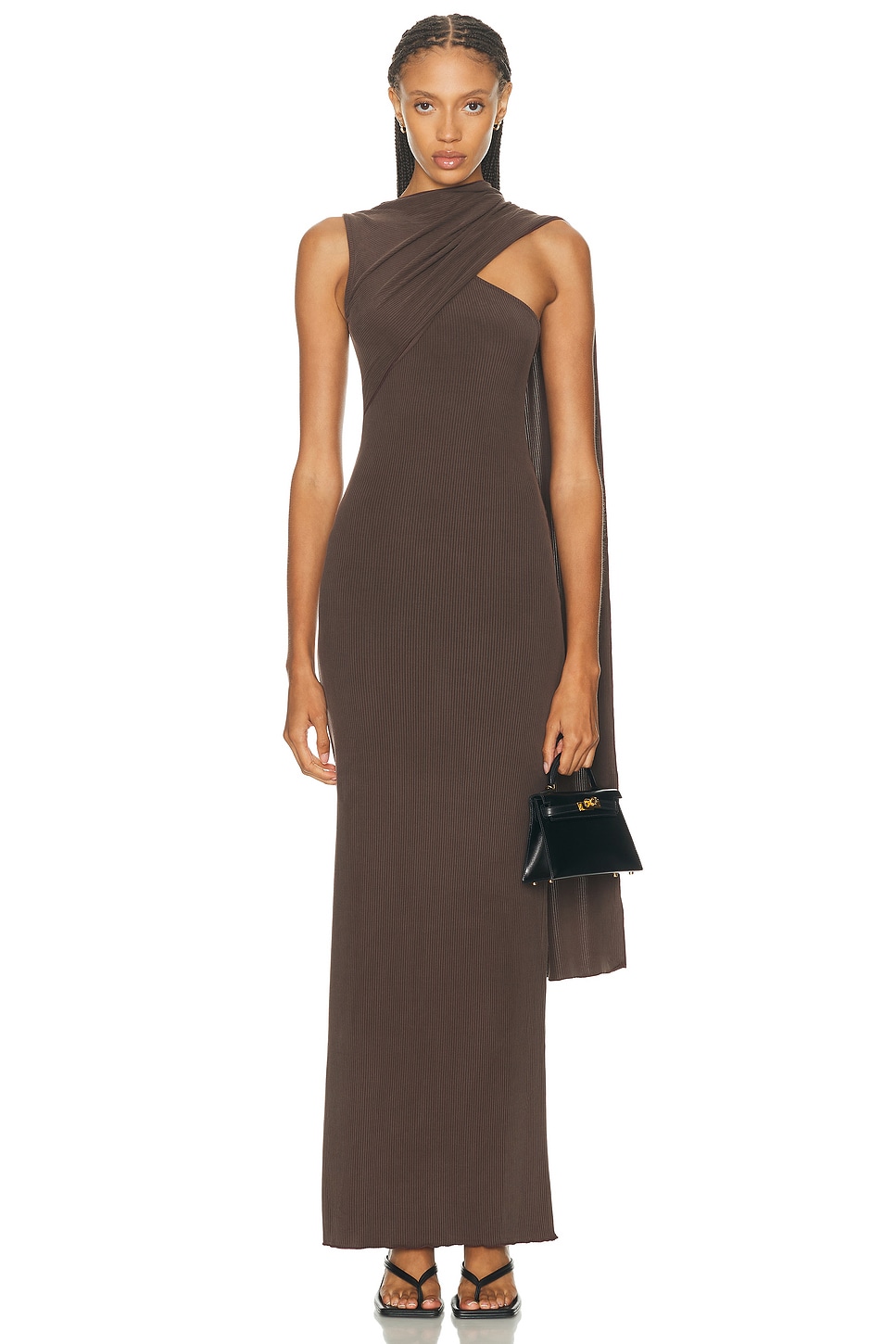 Image 1 of Aya Muse Cedar Dress in Dark Brown