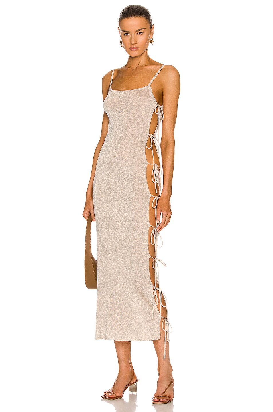 Image 1 of Aya Muse Tivoli Side Tie Dress in Sand