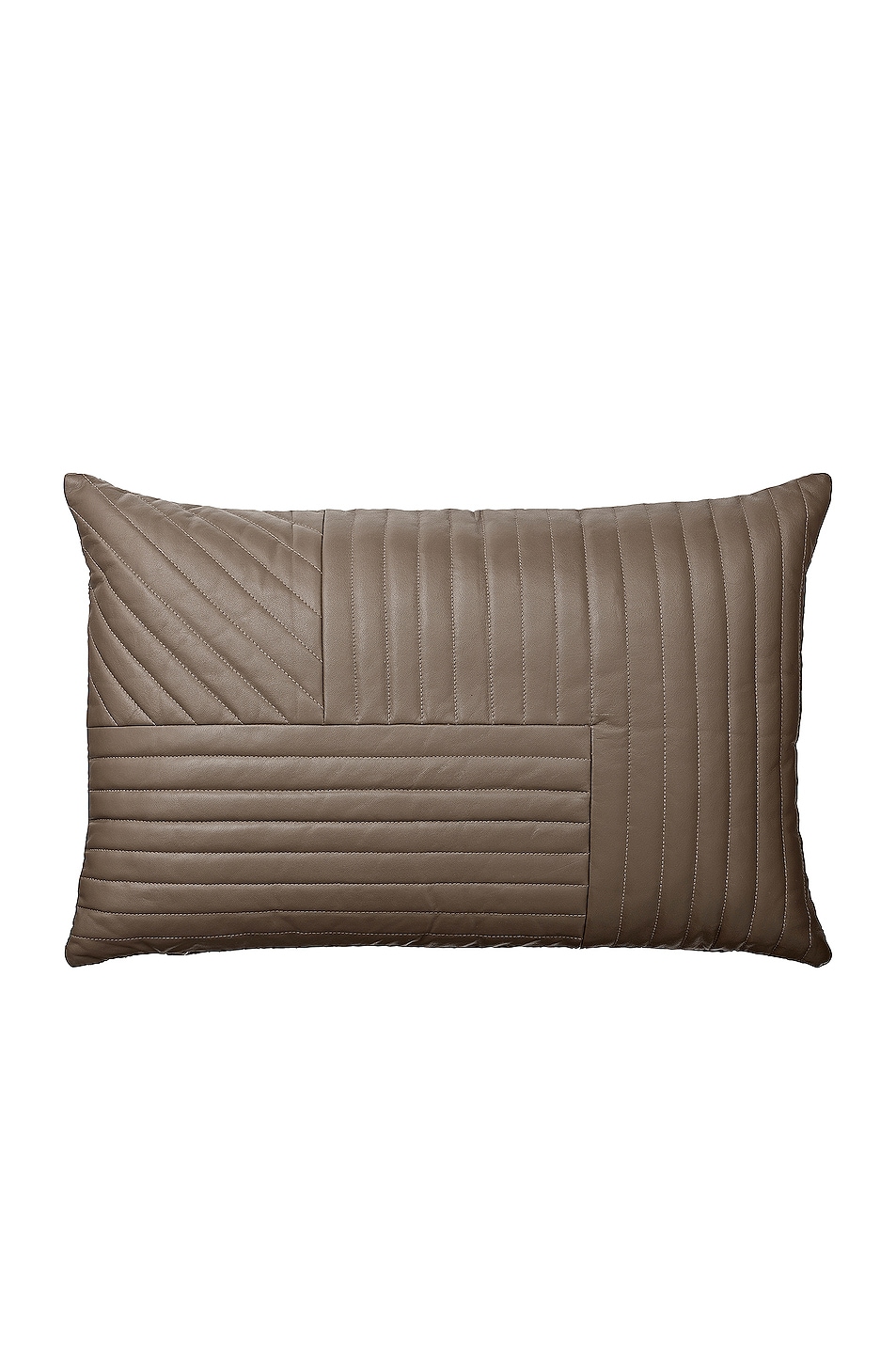 Image 1 of AYTM Motum Leather Cushion in Taupe