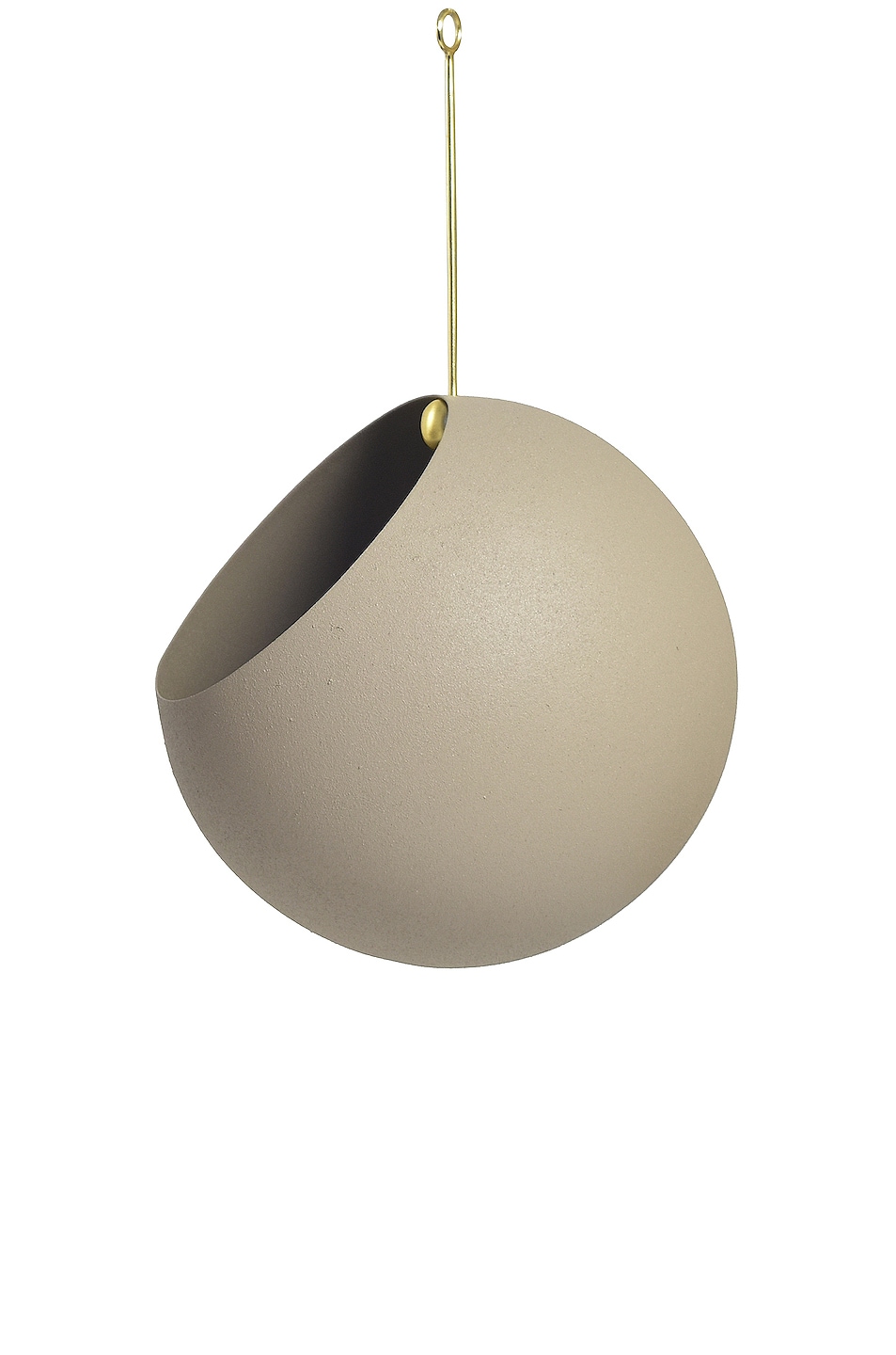 Image 1 of AYTM Globe Large Hanging Flowerpot in Taupe & Gold