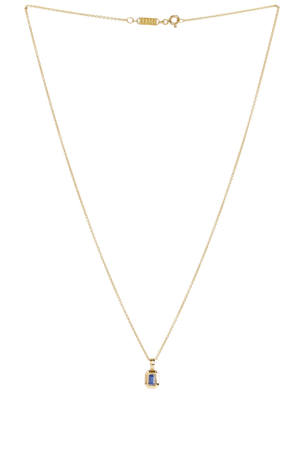 Image 1 of AZLEE Petite Sapphire Staircase Necklace in 18k Yellow Gold & Sapphire