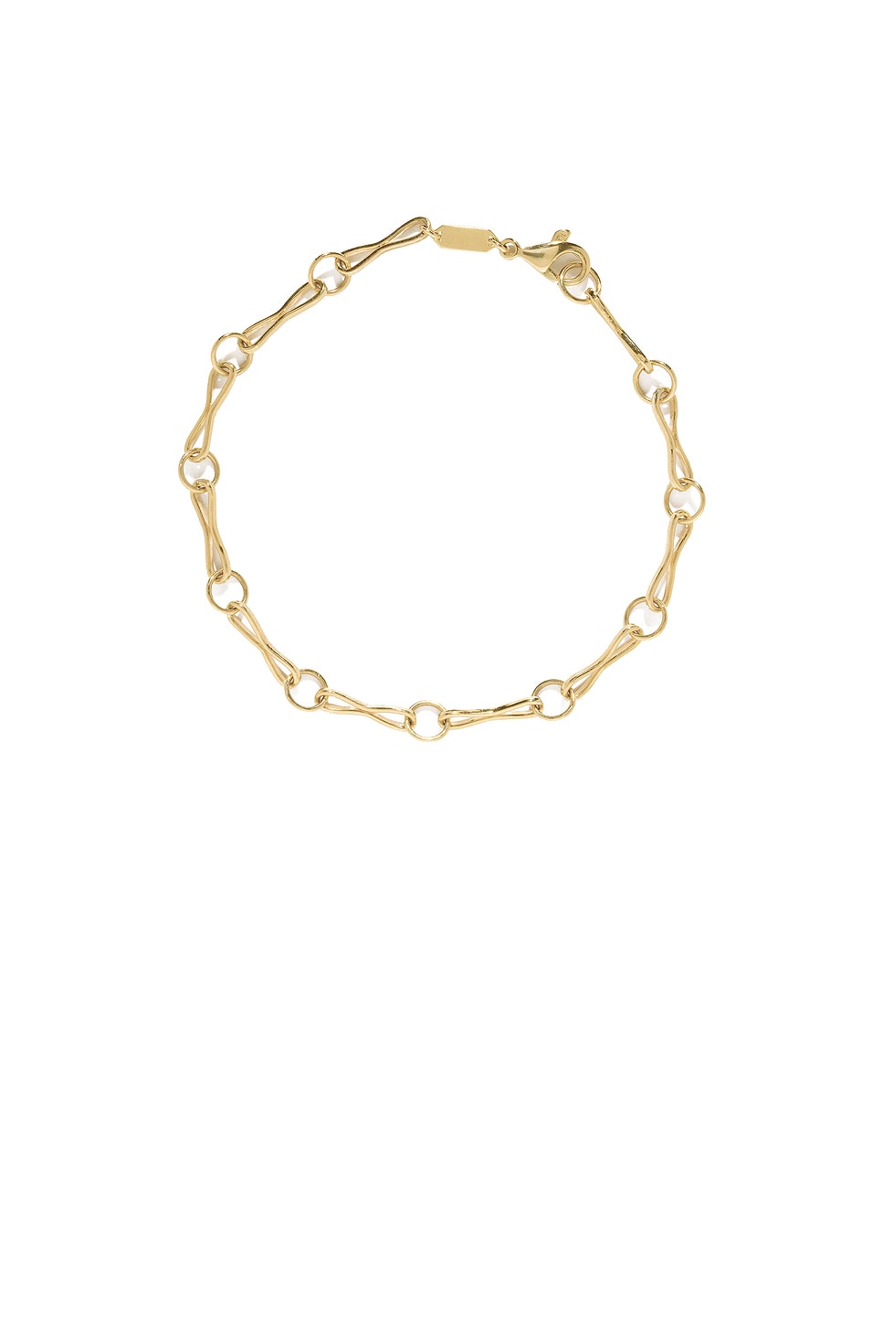 Image 1 of AZLEE Large Circle Link Handmade Bracelet in 18k Yellow Gold