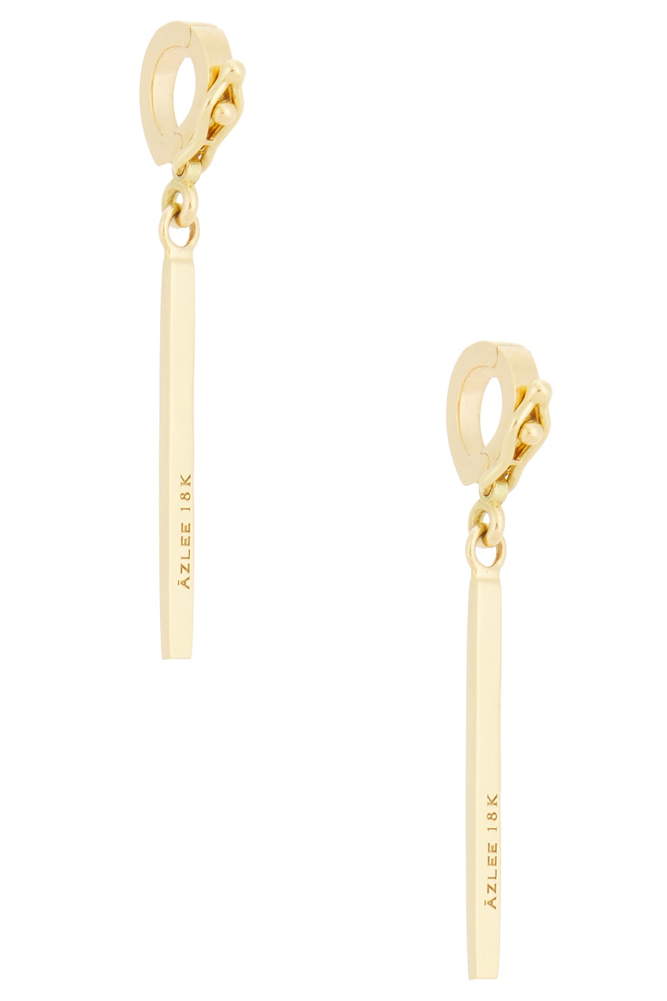 Image 1 of AZLEE Light Beam Diamond Charm in 18k Yellow Gold & White Diamond