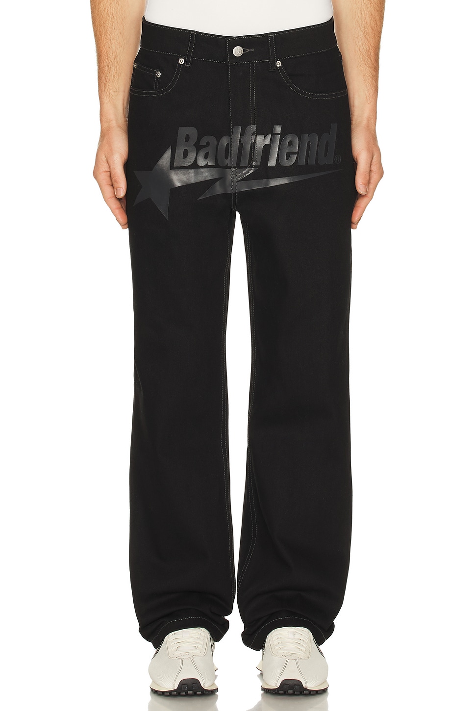 Image 1 of Badfriend Star Pant in Black & Charcoal