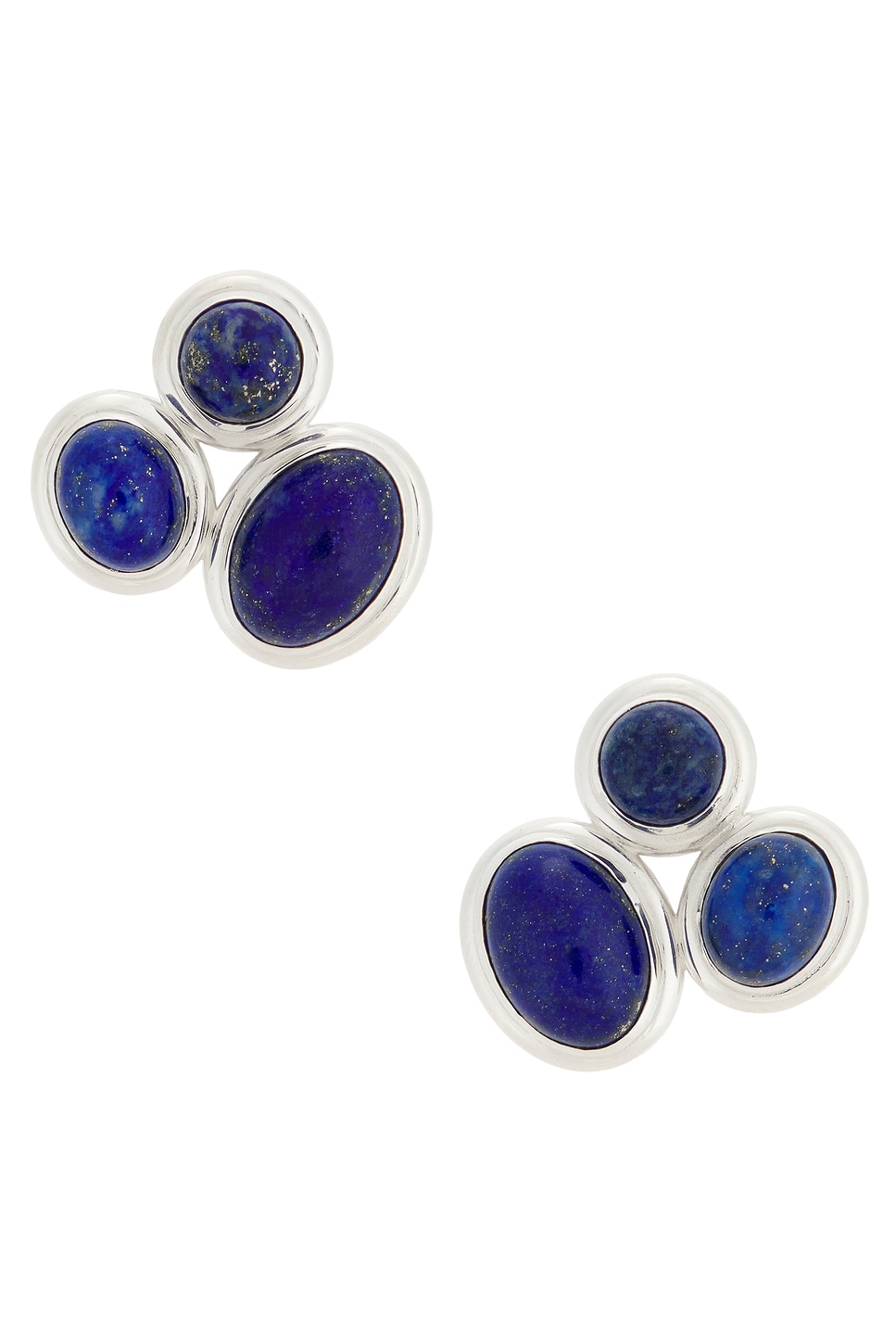 Image 1 of Beaufille Xl Vista Stud Earring in Silver & Lapis Lazuli