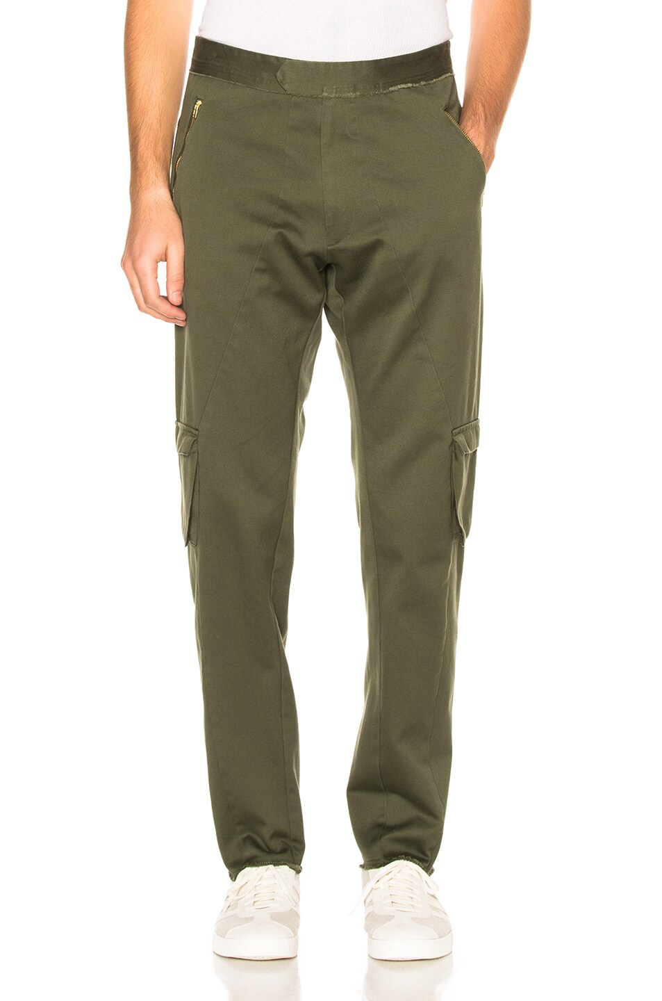 Image 1 of Baja East Cotton Canvas Trousers in Olive