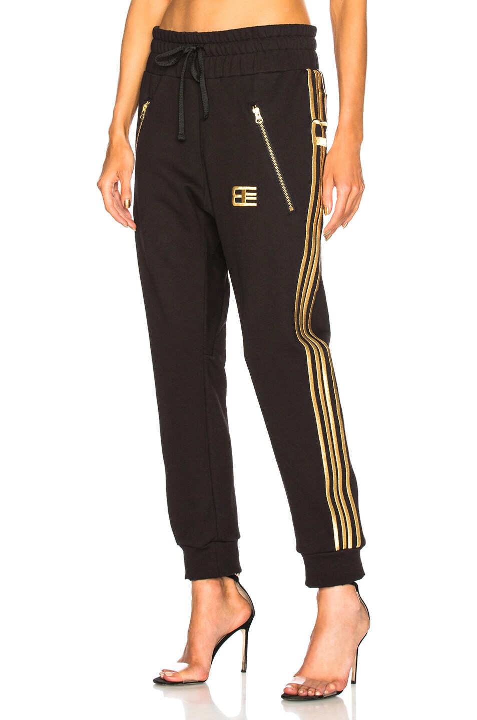 Image 1 of Baja East French Terry Sweat Pant in Gold & Black