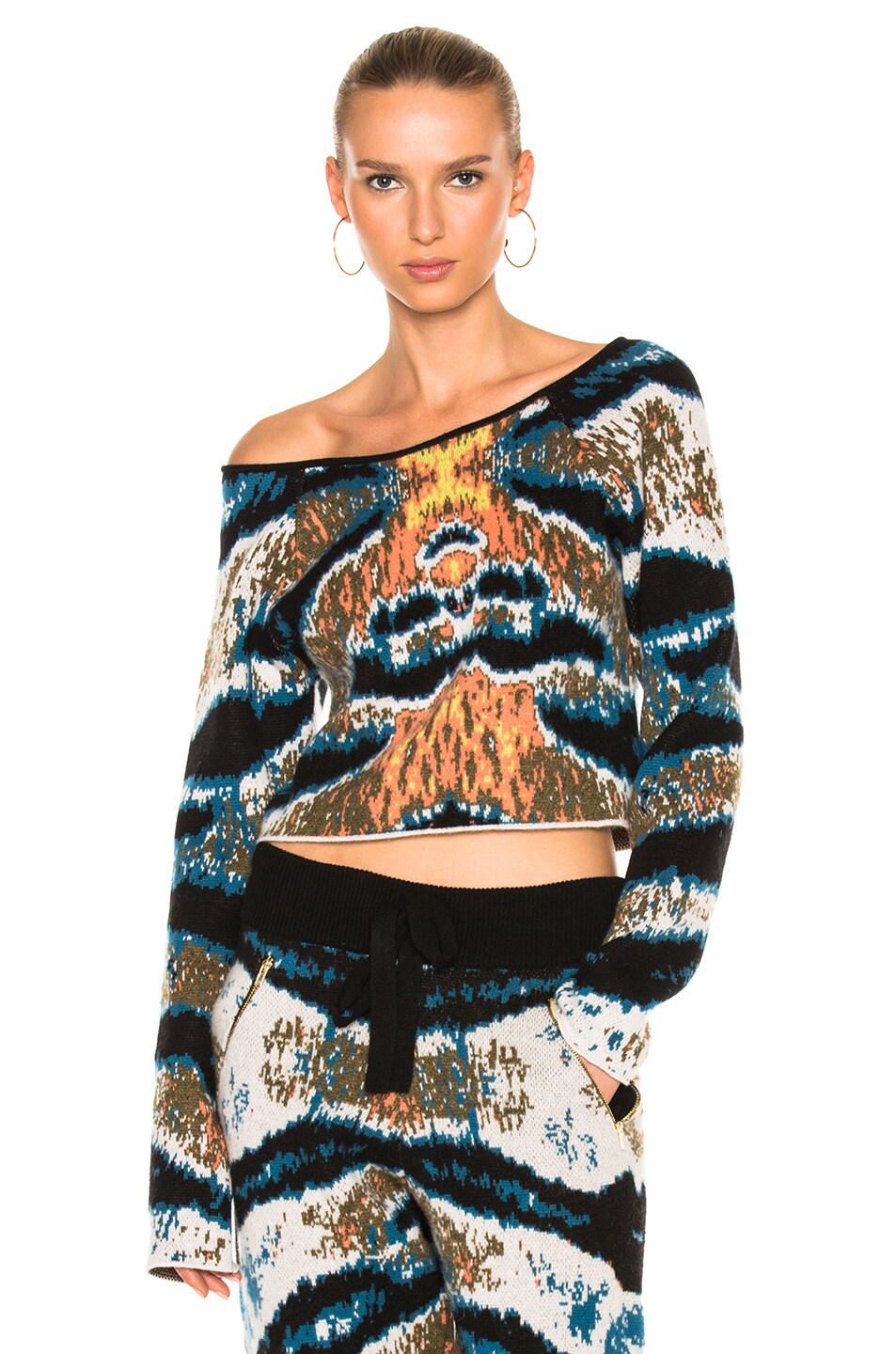 Image 1 of Baja East Cashmere Jacquard Top in Tiger